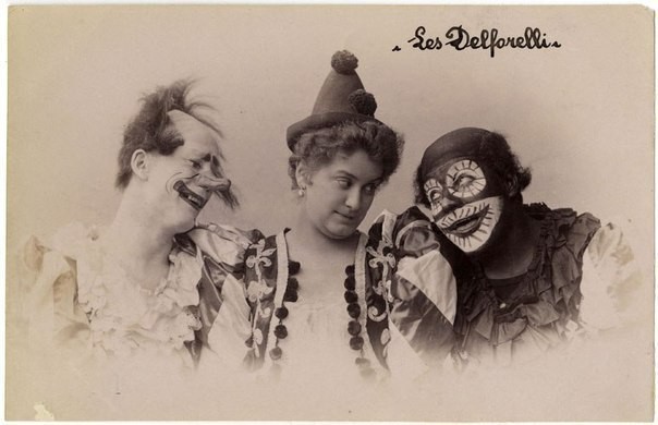 Clowns 1900-1930 - scary clown, Clown, Retro, Longpost