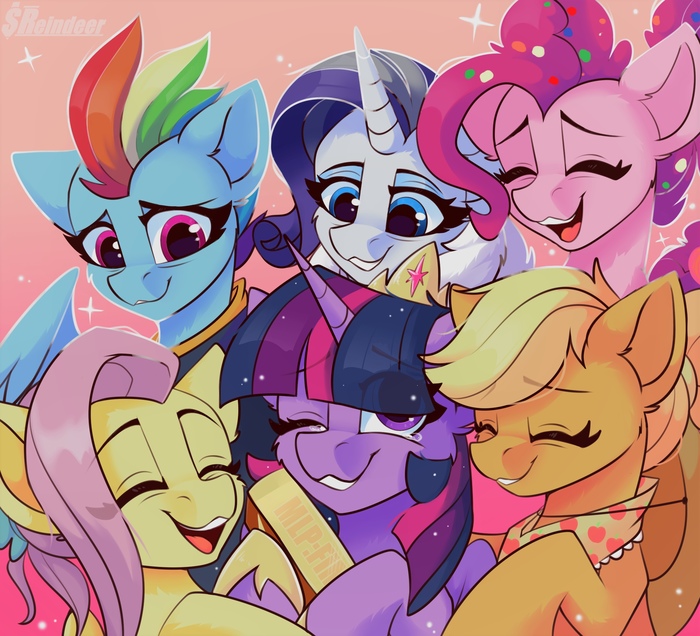 Mane 6 My Little Pony, Ponyart, Mane 6, Shadowreindeer, MLP Season 9