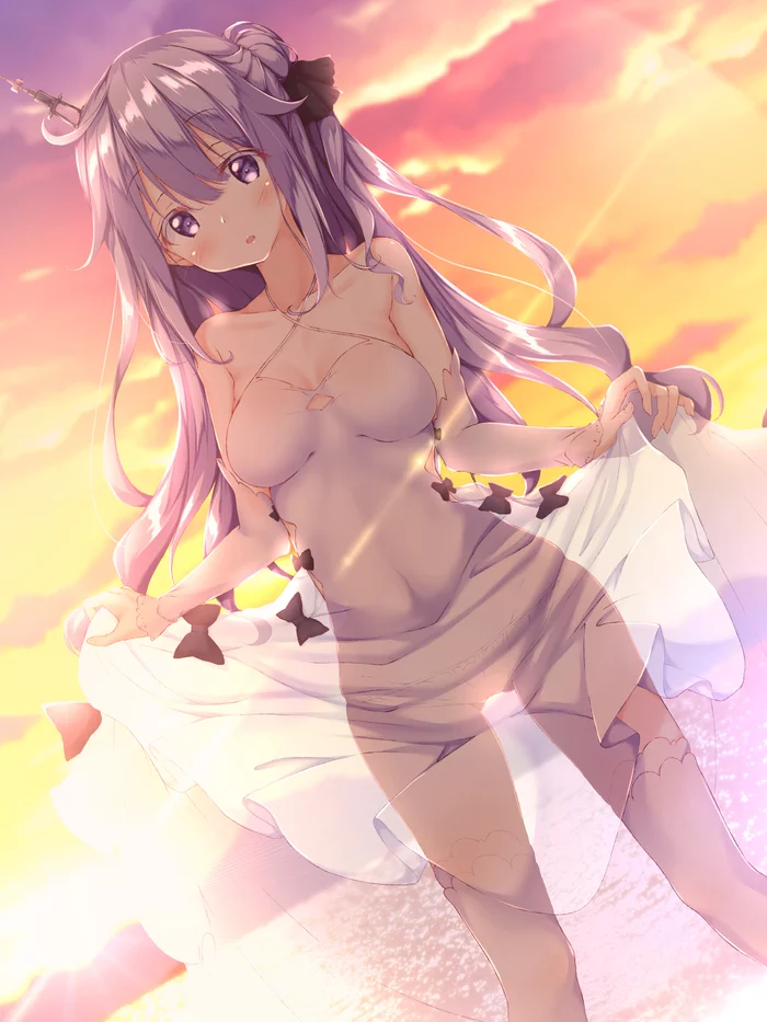 Unicorn - Azur lane, Hms Unicorn, Anime, Anime art, Art