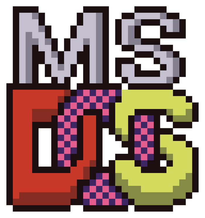MS DOS Logo (1995) DOS, , , 80-, 90-, Corel Draw,  