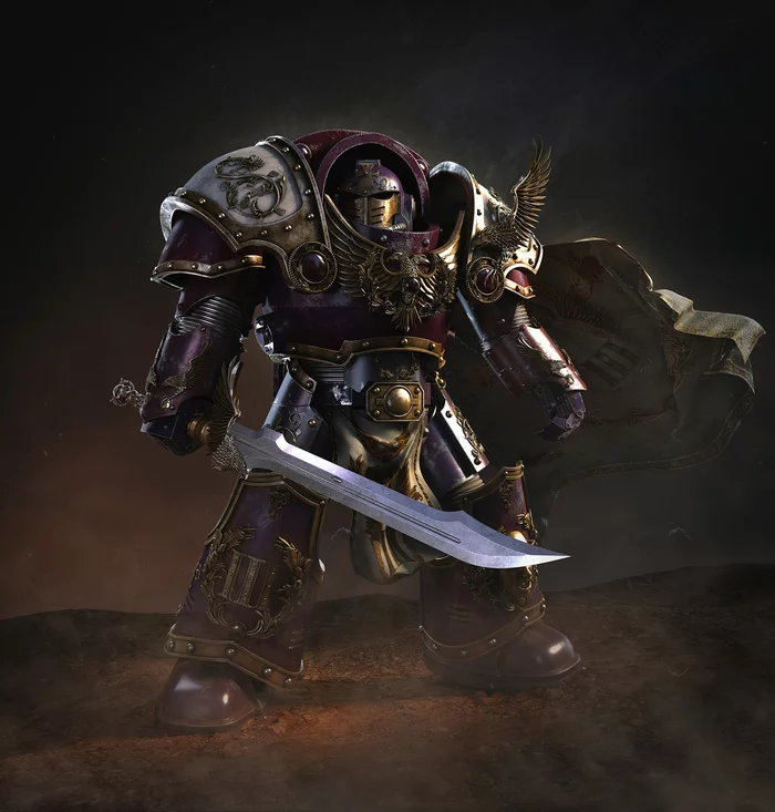 Emperor's Children Phoenix Terminators Warhammer 30k - My, Warhammer, 3D, Warhammer 30k, 3D graphics, Longpost