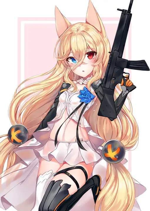 HK G41 - Anime Art, Арт, Girls Frontline, G41, Подборка, Длиннопост, Animal Ears