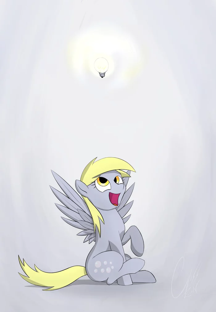 Idea! - My little pony, Derpy hooves, Theravencriss