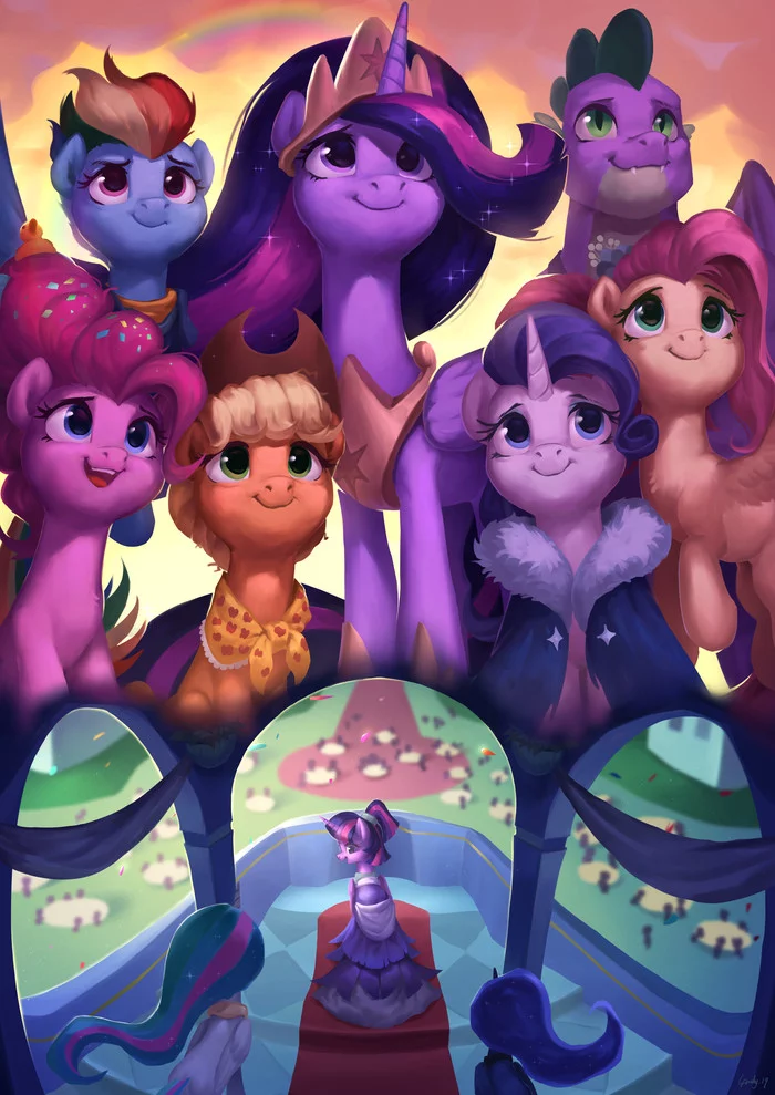 Вместе до конца - My Little Pony, Twilight sparkle, Mane 6, Spike, Princess Celestia, Princess Luna, MLP Season 9, La-Ndy