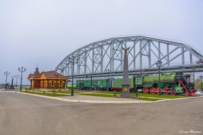 Музей Амурского моста. - Железная Дорога, Длиннопост, Хабаровск, Музей железнодорожной техники, Видео