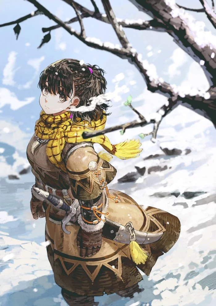 Winter - Art, Drawing, Anime art, Girls, Winter, Navigavi