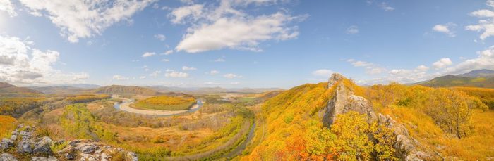 Золотая осень в Золотой Долине - Моё, Приморский край, Осень, Дальний Восток, Панорама, Природа, Путешествие по России, Путешествия