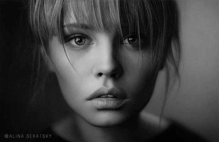 Pencil portrait in hyperrealism style - My, Hyperrealism, Portrait, Pencil drawing, ANASTASIA SHCHEGLOVA