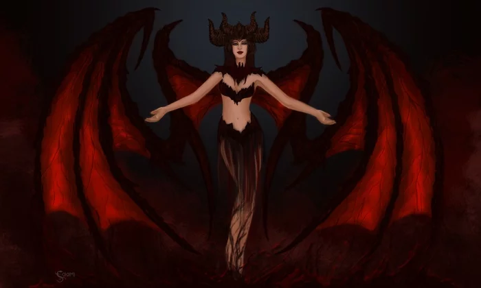 Lilith - Blizzard, Diablo, Online, Online Games, Lilith, Demon, Art, Fan art