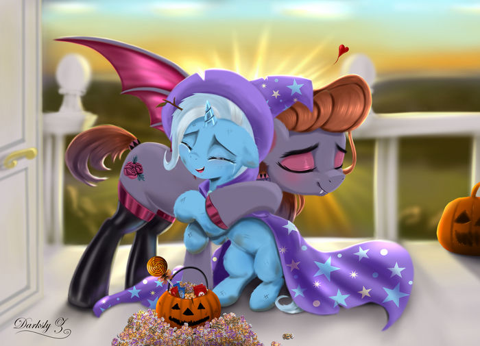 Never is too late My Little Pony, Ponyart, Trixie, Original Character, Darksly-z, Batpony, Nightmare Night