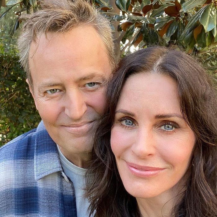 They look like they've actually been married half their lives. - Matthew Perry, Courteney Cox, Celebrities, TV series Friends, Actors and actresses, The photo