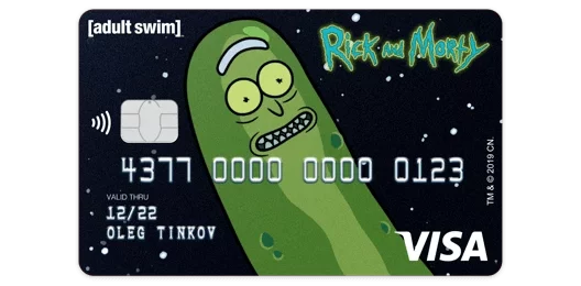 Tinkoff card with Rick and Morty design - Tinkoff Bank, Rick and Morty