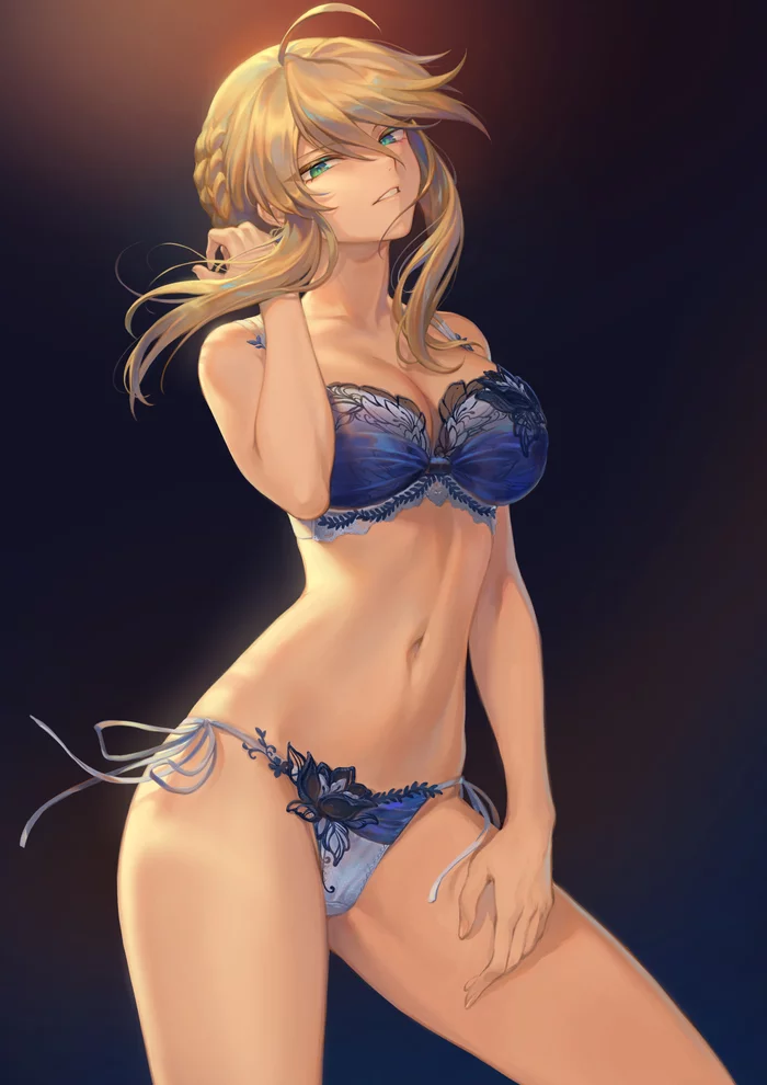 Artoria Pendragon - NSFW, Anime, Anime art, Fate grand order, Artoria pendragon, Underwear, Artoria pendragon lancer