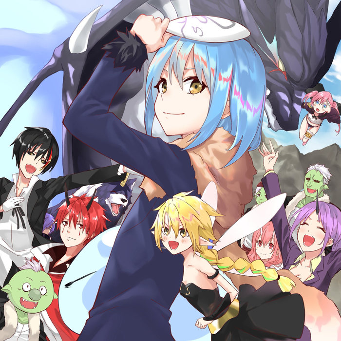   -- , Anime Art, Tensei Shitara Slime Datta Ken, Ramiris, Gobuta, Rimuru Tempest, Milim Nava