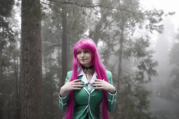 Moka Akashiya - Rosario to Vampire. By Claire Sea - My, Cosplay, The photo, Anime, Moka Akashiya, Pink hair, Rosario + Vampire