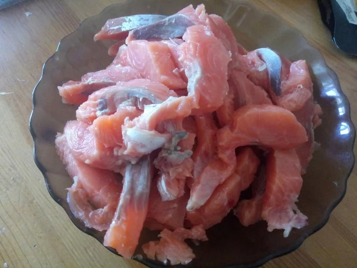 Guess. Fish dish for gourmets. - My, Sugudai, Recipe, A fish, Pseudophilosophy, Men's cooking, Pink salmon, Fishing, Longpost