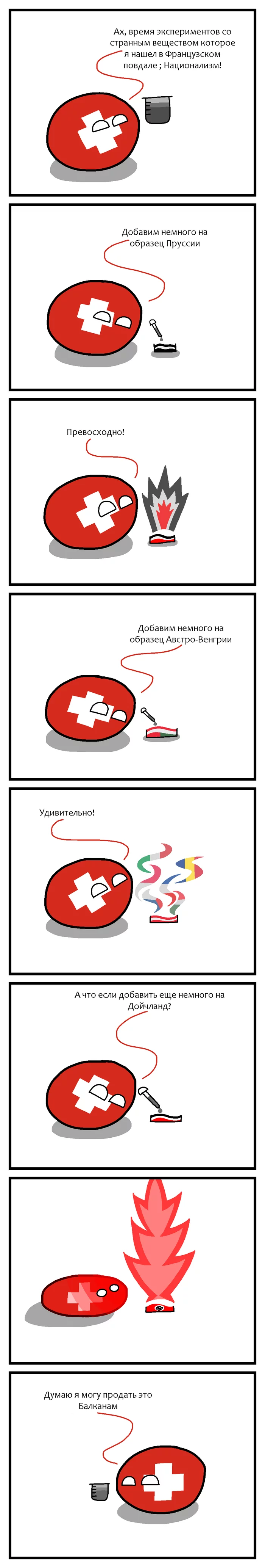 Young chemists - Countryballs, Comics, Translated by myself, Switzerland, Longpost