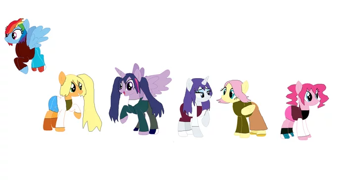 Mane 6 as Vocaloid: Black Magic - My little pony, Mane 6, Hatsune Miku, Megurine luka, Kagamine rin, Sakine Meiko, Akita Neru, Kasane Teto