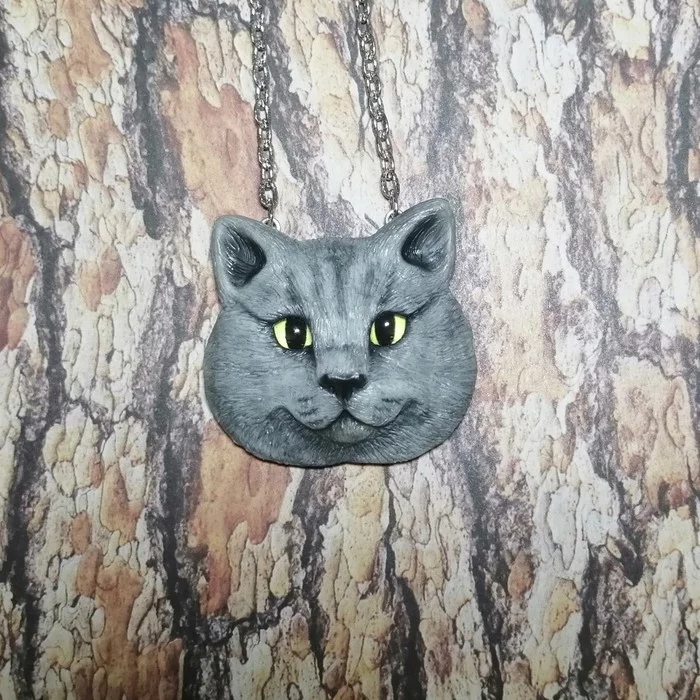 cat pendant - My, cat, Polymer clay, Decoration, Polymer clay jewelry, Handmade