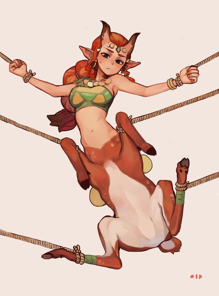 Связанная олениха