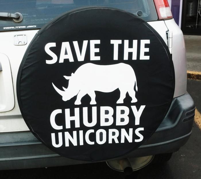 Save the plump unicorns - Unicorn, Car, Humor, Rhinoceros