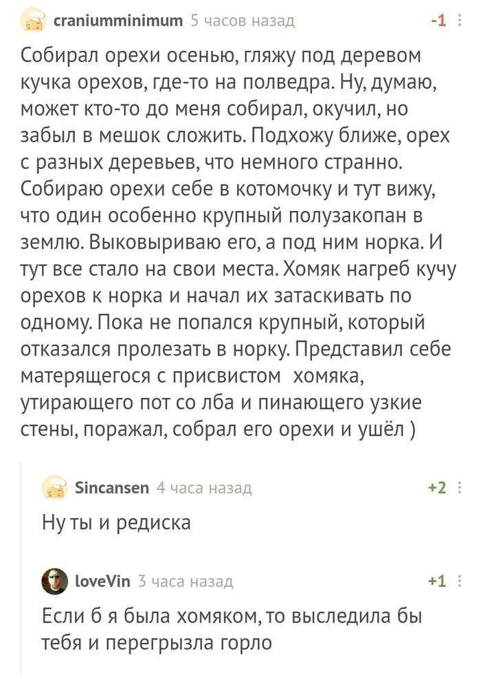 Как взбесить пикабушников - Комментарии на Пикабу, Хомяк, Скриншот