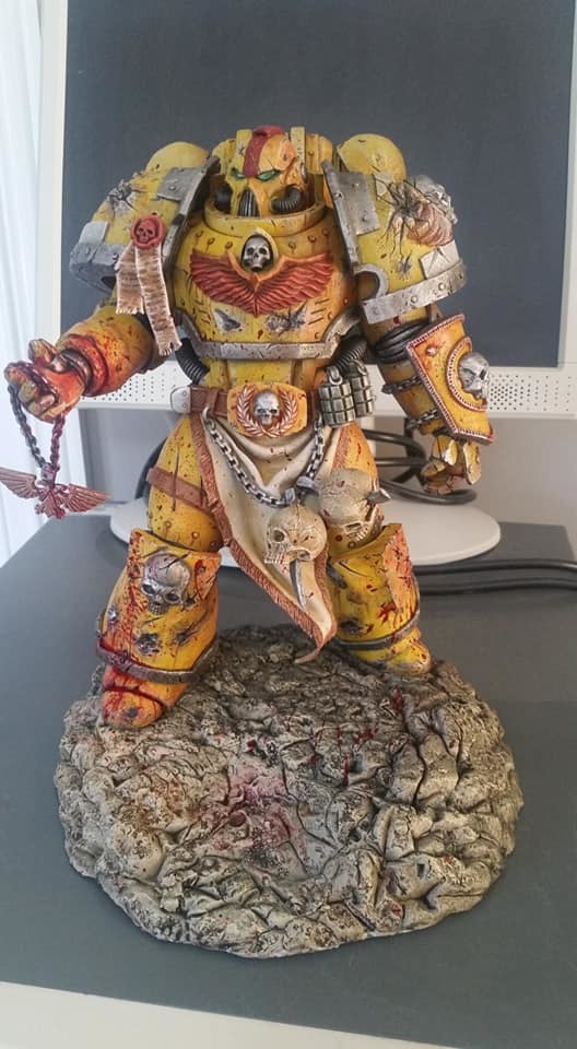 The finished version of the post about Rammshatainmarin =) - My, Warhammer 40k, Sculpture, Resincast, The statue, Longpost