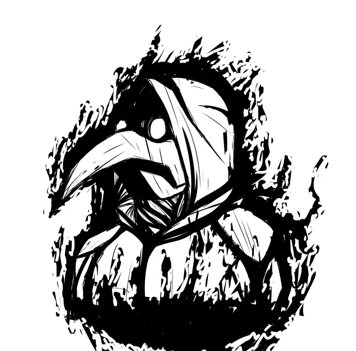 Plague Doctor - My, Art, Drawing, Plague Doctor, Plague