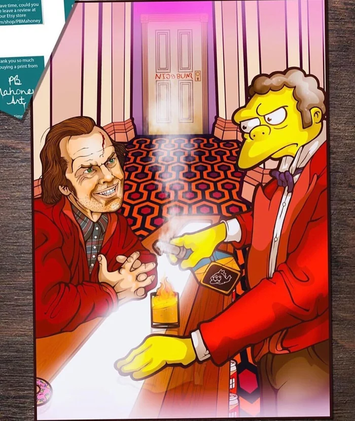 The Simpsons in horror films - The Simpsons, Comics, Cartoons, Horror, Horror, A Nightmare on Elm Street, Friday the 13th, Call, Longpost