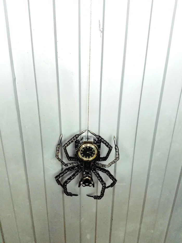 Time to spin a web - My, Spider, Clock, Welding, Garage, Auto, Crafts, With your own hands, Longpost, Needlework with process