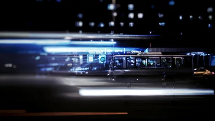 Shutter speed - My, Long exposure, The photo, Night, Transport, People, Stars, Longpost