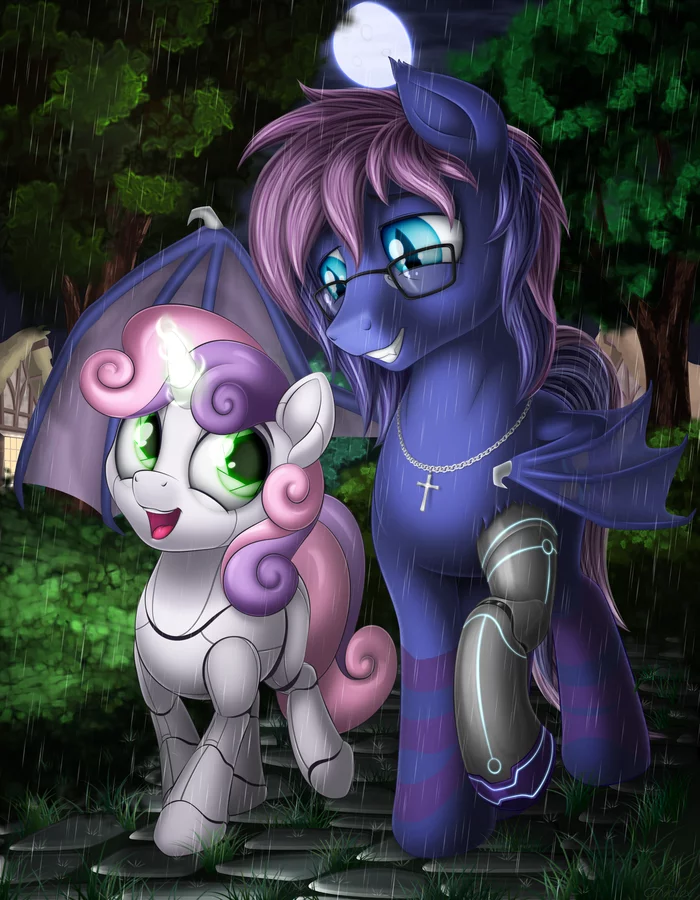 Sweetie Bot and Bitmaker - My little pony, PonyArt, Original character, Sweetie Bot, Awalex