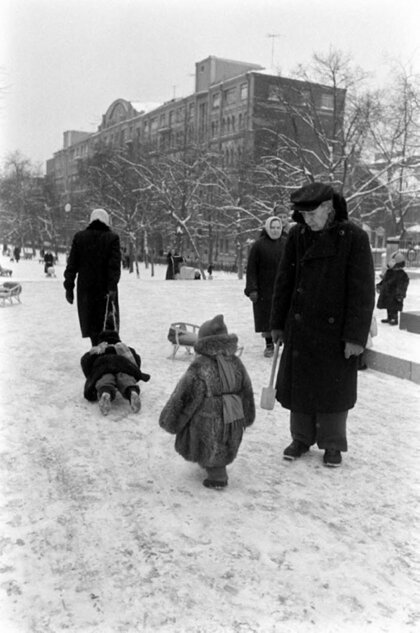 Aluminum sled USSR... - Russia, the USSR, Childhood, Winter, Sled, Longpost