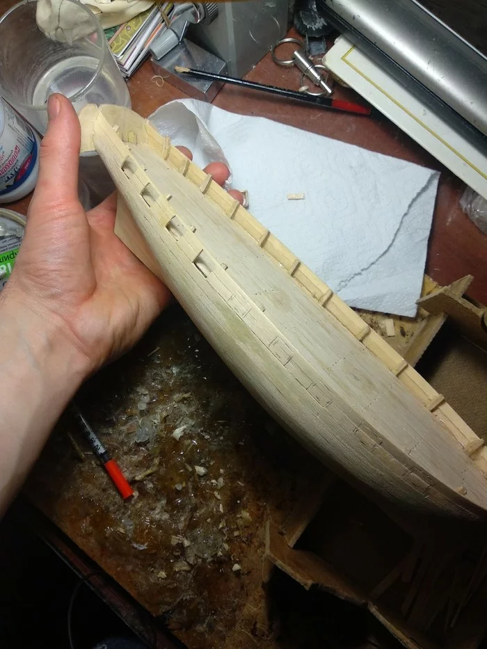 Model of the brig Mercury. Part 2, completion of rough work - My, Ship modeling, Scale model, Ship, Sailboat, Brig, Longpost