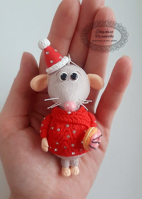 New Year's toys: rats or mice? - New Year, Presents, Needlework without process, Creation, Handmade, Christmas decorations, Longpost