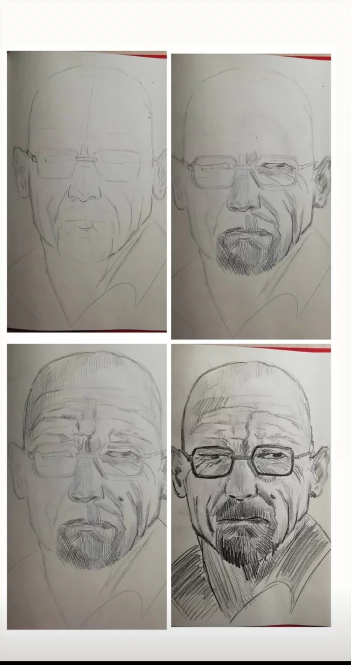Bryan Cranston - My, Walter White, Brian Cranston, Drawing, Portrait, Art, Pencil drawing