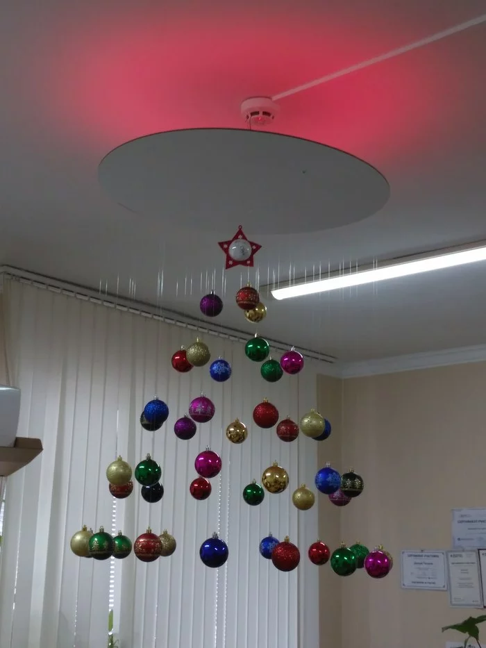 Reply to the post “Decorating your office for the New Year!” - My, New Year, Decoration, Needlework without process, Video, Longpost