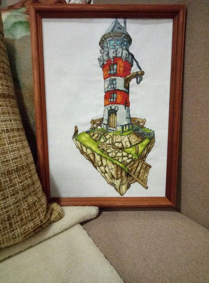 Tower - My, Embroidery, Cross-stitch, Needlework without process