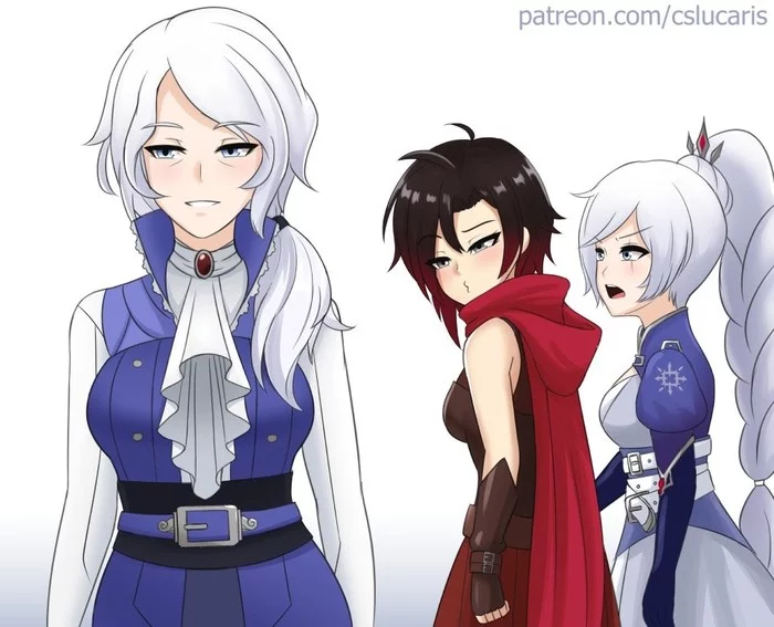 “Girls are like wine, they only get better with age.” - RWBY, Weiss schnee, Ruby rose, Humor, Anime, Not anime, Anime art, Willow Schnee