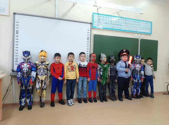 Just like the real thing - Matinee, New Year, Police, Like real, Longpost, Costume, Kazakhstan
