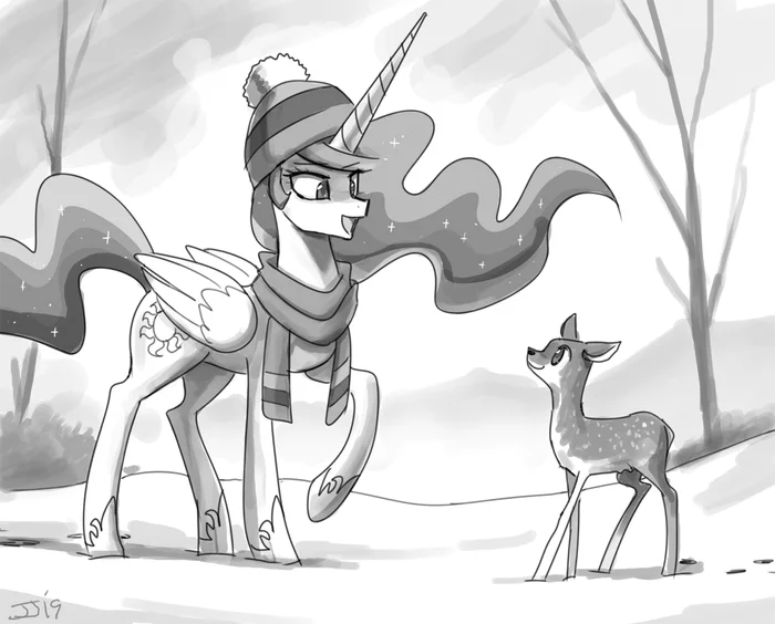 Oh, deer! - My little pony, Princess celestia, Deer, John joseco