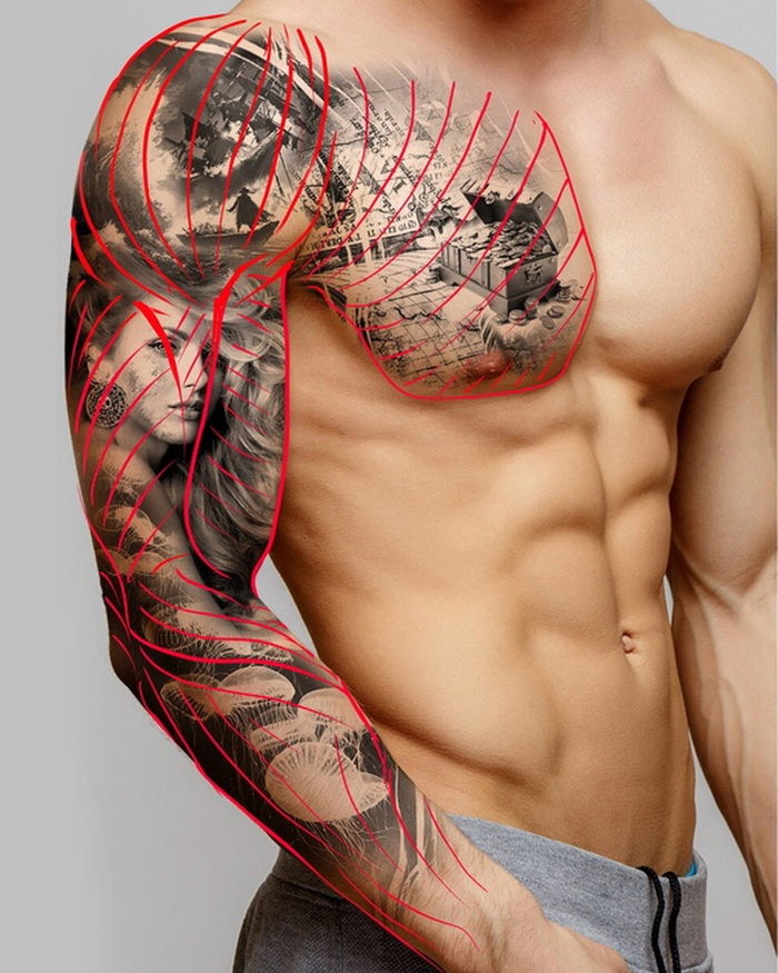 О визуальном восприятии и читаемости татуировки на теле Татуировщик, Образование, Эскиз, Длиннопост