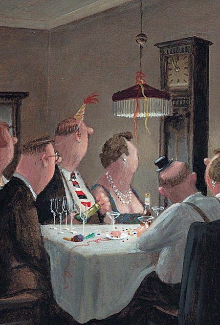 New Year's Gerhard Gluck - Art, Drawing, Caricature, New Year, A selection, Gerhard Gluck, Longpost