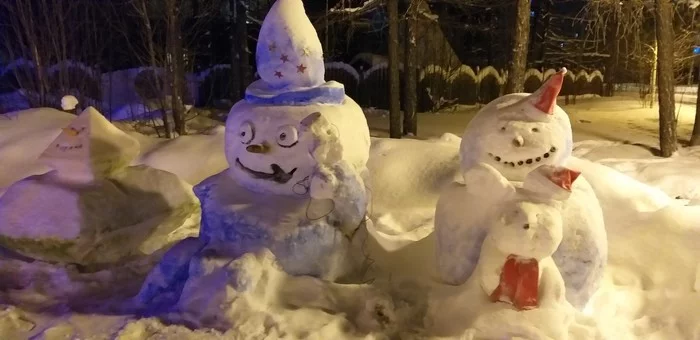 New Year's crap - My, Kripota, snowman, New Year, Longpost