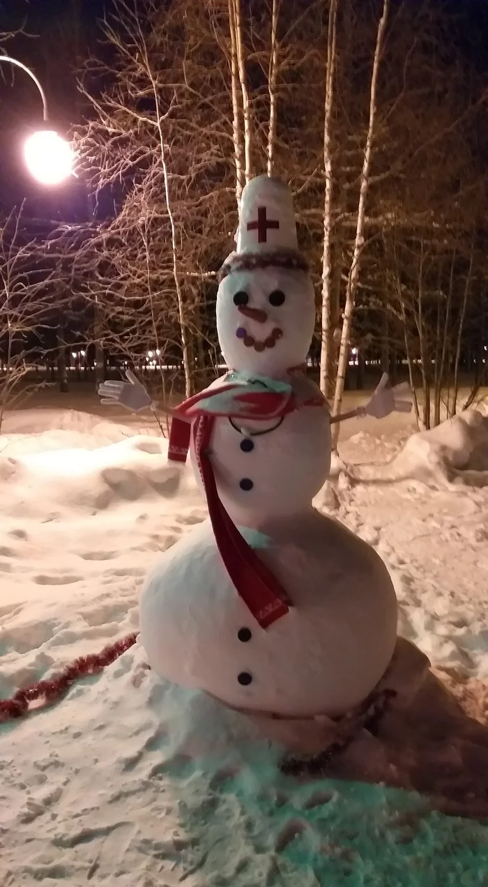 New Year's crap - My, Kripota, snowman, New Year, Longpost