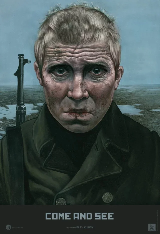 Poster for the 1985 re-release of Come And See - The Great Patriotic War, Soviet cinema, Poster, Elem Klimov, Go and see