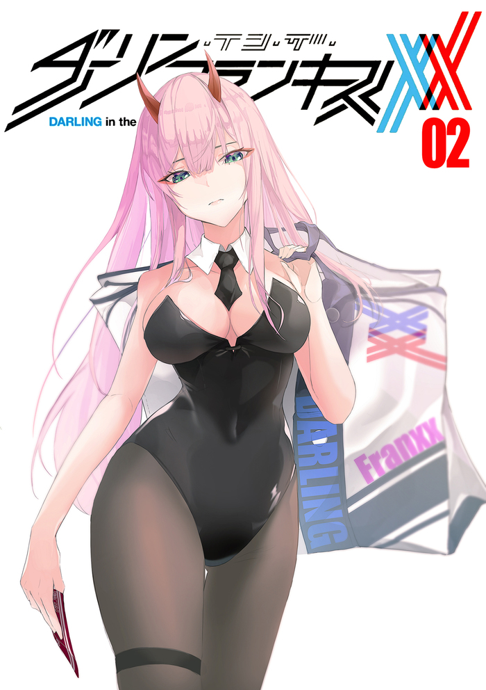 Zero Two Anime Art, Аниме, Darling in the Franxx, Zero Two, Длиннопост