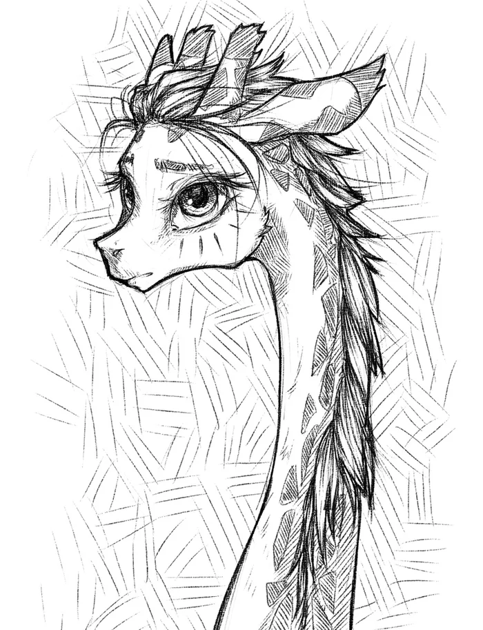 Twiggy - My little pony, Original character, Twiggy, Madhotaru, Art, Giraffe