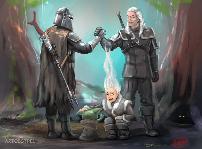 The Path leads to Destination or Destination leads to the Path... - My, Artobstrel, Artobsrtelcomics, Mandalorian, Witcher, Ciri