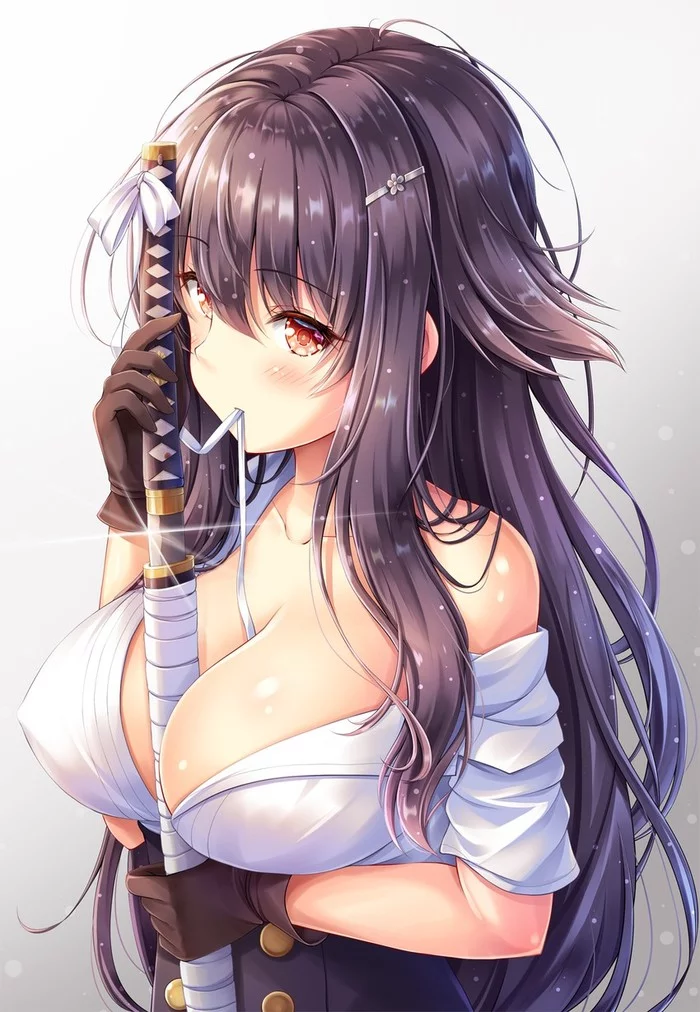 Anime Art - NSFW, Аниме, Anime Art, Azur Lane, Azuma, Грудь